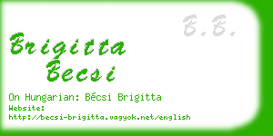 brigitta becsi business card